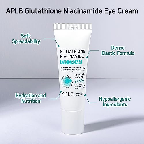 APLB Glutathione Niacinamide Eye Cream | LIPO GLUTA NIAC CEN™ 27.4% 0.68 FL.OZ/Korean Skincare, Eye cream for dark circles and puffiness, Improve elasticity & provide moisture around eye region - Image 6