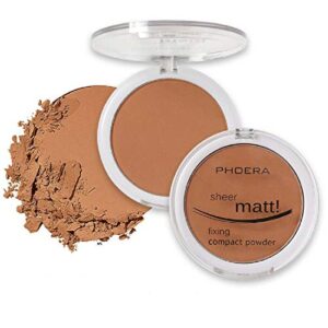 AQUAPURITY PHOERA Sheer Matte Compact Powder Foundation with Vitamin E, 20g, Long Lasting
