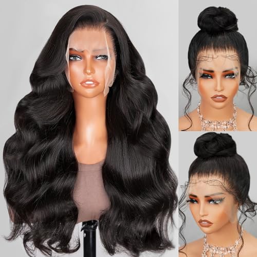 Arabella 360 Lace Front Wigs Human Hair 210% Density 360 Body Wave Lace Front Wigs 12a Full Lace Wigs Human Hair Pre Plucked With Baby Hair HD Lace Wig Natural Color (30inch, 360 Natural Color)