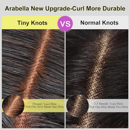 Arabella 5x6 Ready to Go Glueless Wigs Human Hair 1B/30 Highlight Lace Front Wig Human Hair 210% Density Pre Cut Glueless Wigs Human Hair Real Pre Bleached Body Wave Wig (20inch, 5X6 Body Wave Wig) - Image 5