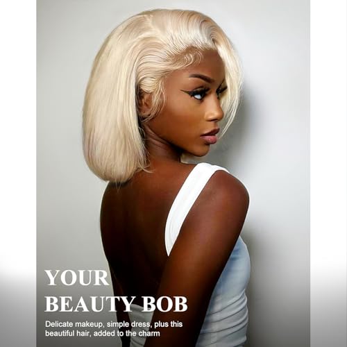 Arabella 613 Bob Wig Human Hair Ready to Go Glueless Wig 200% Density Straight 613 Bob Wigs Human Hair Pre Plucked with Baby Hair((10inch, 4x4 Glueless Bob)) - Image 2