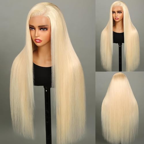 Arabella 613 Lace Front Wig Human Hair 13x4 Wear And Go Glueless Wig 12A Hair Blonde Lace Front Wigs Human Hair 270% Density Straight Hair 613 HD Lace Frontal Wig(22inch, 613 13X4 Straight Wig)