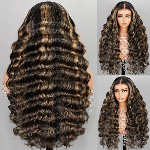 Arabella 24-Inch 5x6 Loose Curly Human Hair Glueless Lace Front Wig 210% Density