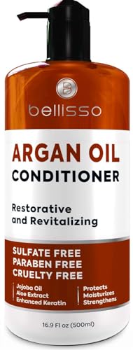Argan Oil Conditioner - Sulfate Free with No Parabens - Moroccan Botanicals for Women and Men - Professional Moisturizing, Anti Frizz, Hydrating Solution for Dry, Wavy, Curly and Color Treated Hair