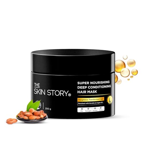 Argan Oil Hair Mask | Super Nourishing Deep Conditioning | For Dry, Damaged, Chemically Treated Hair | With Keratin & Vitamin E | Sulphate Free, Paraben Free 200g