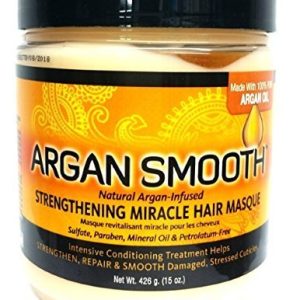 Argan Oil Smooth Strengthening Miracle Hair Masque, 15 Ounce (Pack of 1)