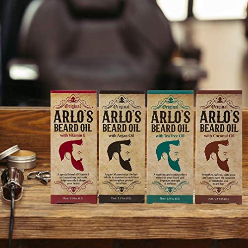 Arlo Natural Coconut Oil Beard Oil 2.5oz Pack of 3 for Soft Healthy Beards - Image 7