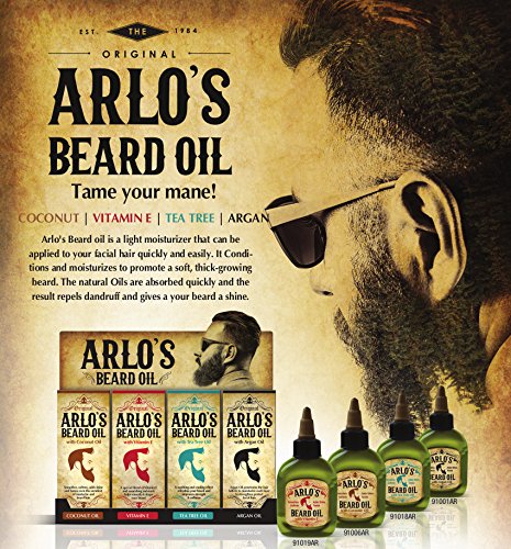 Arlo Natural Coconut Oil Beard Oil 2.5oz Pack of 3 for Soft Healthy Beards - Image 3