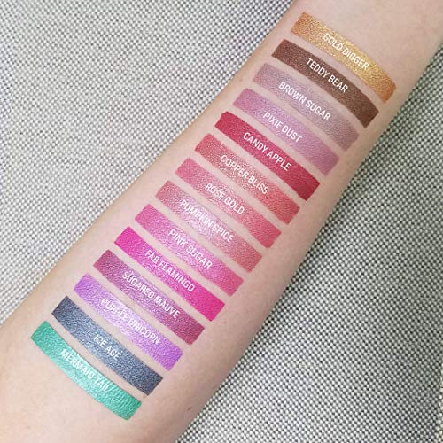 Aromi Light Brown Frosty Nude Shimmery Metallic Liquid Lipstick 0.14 oz Vegan Handmade - Image 7