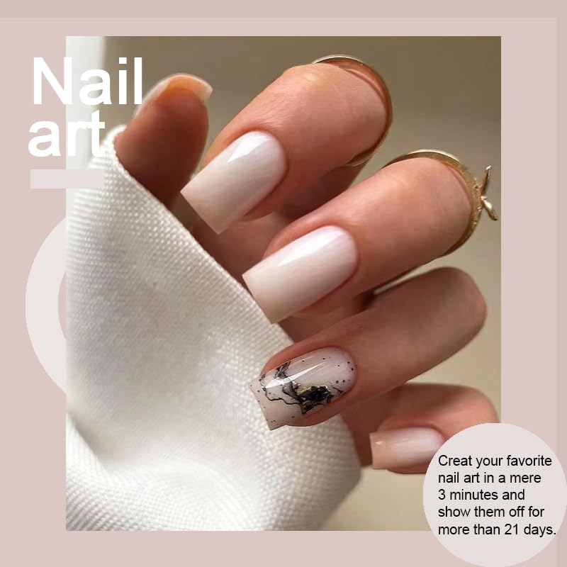Arte Clavo 15ml Jelly Nude Gel Nail Polish, Milky Nude Gel Polish for UV Light Nail Art DIY Manicure and Pedicure at Home UV LED Cured 0.5 fl oz (Milky White Gel Polish) 1423…… - Image 4