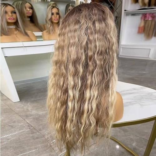 Ash Blonde Highlights Glueless Lace Wig for Women HD Invisible 13X4 Lace Frontal Loose Deep Wave Virgin Ombre Human Hair Wig Brazilain Original 180 Density p18 613 Ombre Colored Human Hair Wig - Image 5