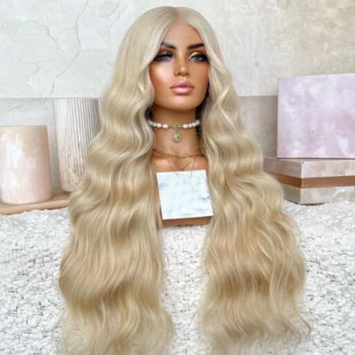 Ash Blonde Lace Frontal Human Hair Wigs Brazilian Body Wave Glueless Lace Front Wigs Human Hair Pre Plucked for Women (lace front wig, 10 inch) - Image 4