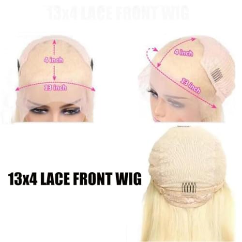 Ash Blonde Lace Frontal Human Hair Wigs Brazilian Body Wave Glueless Lace Front Wigs Human Hair Pre Plucked for Women (lace front wig, 10 inch) - Image 5