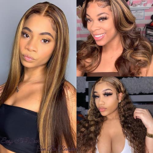 Asteria Hair Clip In Hair Extensions Real Human Hair for Women Highlights Chocolate Brown to Caramel Blonde Colored Hair Extensions Straight Hair 7pcs 120g 20 Inch Clip In Human Hair Extensions - Image 5