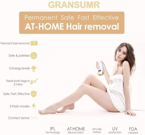 at-Home Hair Removal for Women and Men, Permanent Painless Best Hair Remover Device Whole Body Facial Armpits Back Legs Arms Face Bikini Line, Corded (XL) - Image 3