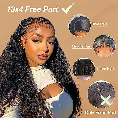 Atina Hair 14 Inch Kinky Straight Lace Front Wig Pre-Plucked Bleached Knots - Image 2
