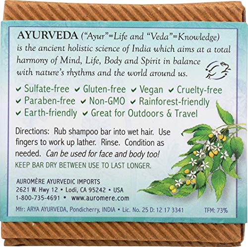 Auromere Ayurvedic Vegan Shampoo Bar Set - 4 Bars, 4.23 oz Each - Image 2