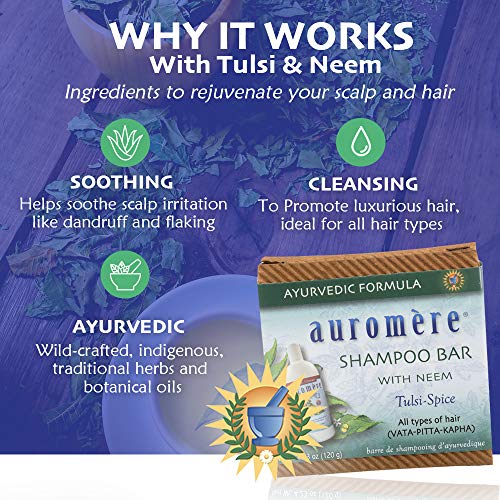 Auromere Ayurvedic Vegan Shampoo Bar Set - 4 Bars, 4.23 oz Each - Image 3