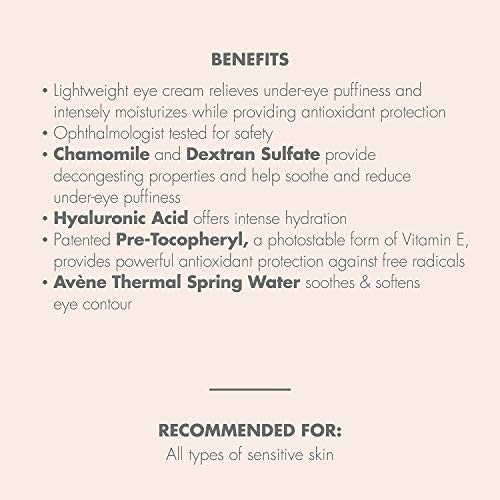 Avene Soothing Eye Cream for Sensitive Skin Fragrance-Free 0.5 oz Moisturizer - Image 4