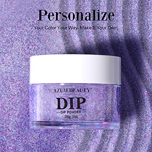 AZUREBEAUTY Dark Purple Glitter Nail Dip Powder 1 Oz for DIY French Manicure - Image 4