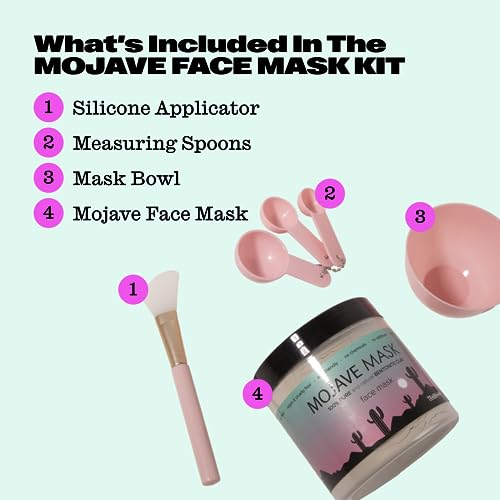 Babe Waves Trademark Beauty Mojave Mask With Facial Set - Bentonite Clay Face Mask, Organic Detox, Natural Pore Cleanse, Accessories Included - 16 Oz - Image 4