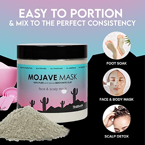 Babe Waves Trademark Beauty Mojave Mask With Facial Set - Bentonite Clay Face Mask, Organic Detox, Natural Pore Cleanse, Accessories Included - 16 Oz - Image 8