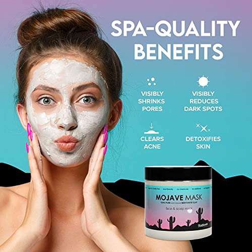 Babe Waves Trademark Beauty Mojave Mask With Facial Set - Bentonite Clay Face Mask, Organic Detox, Natural Pore Cleanse, Accessories Included - 16 Oz - Image 6