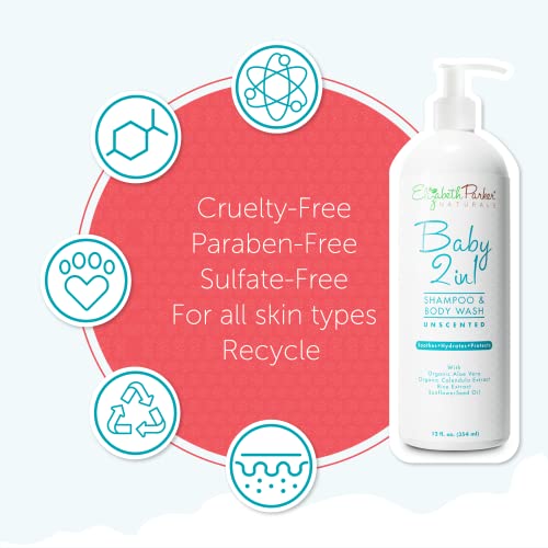 Baby Body Wash & Shampoo - Toddler Wash for Sensitive & Delicate Skin - Hypoallergenic & Fragrance Free Baby Shampoo - Tear Free Shampoo - Moisturizing Baby Wash & Shampoo 12oz - Image 5