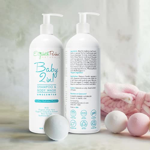 Baby Body Wash & Shampoo - Toddler Wash for Sensitive & Delicate Skin - Hypoallergenic & Fragrance Free Baby Shampoo - Tear Free Shampoo - Moisturizing Baby Wash & Shampoo 12oz - Image 2