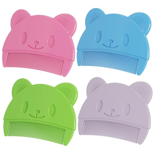Baby Cap Brush 4Pcs Curved Baby Comb with Soft Bristles Fine Teeth Comb Durable Baby Hair Brush for Baby Dandruff and Lice Baby Care Essential Gifts Baby Comb Baby Hair Brush Fine Teeth Comb