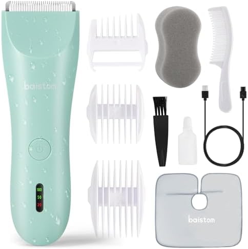 Baby Hair Clippers, Quiet & Dual-Mode Hair Cutting for 0-12, Waterproof Rechargeable & Cordless Hair Trimmer for Infant Toddler & Kids