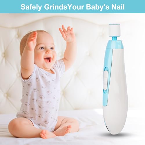 Baby Nail Trimmer Electric - 8 in 1 Rechargeable Baby Nail Filer with Led Light Trim and Polish Set for Newborn Baby Infant Toddler Kids Fingernails Care 8 Grinding Heads - Image 8