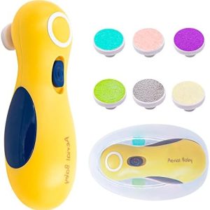 Baby Nail Trimmer Electric for Babies Toddler Infant Baby Needs Baby Nail Clippers Baby Manicure Set for Baby Toddler Nail Clippers Newborn (Yellow)
