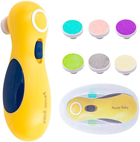Baby Nail Trimmer Electric for Babies Toddler Infant Baby Needs Baby Nail Clippers Baby Manicure Set for Baby Toddler Nail Clippers Newborn (Yellow)
