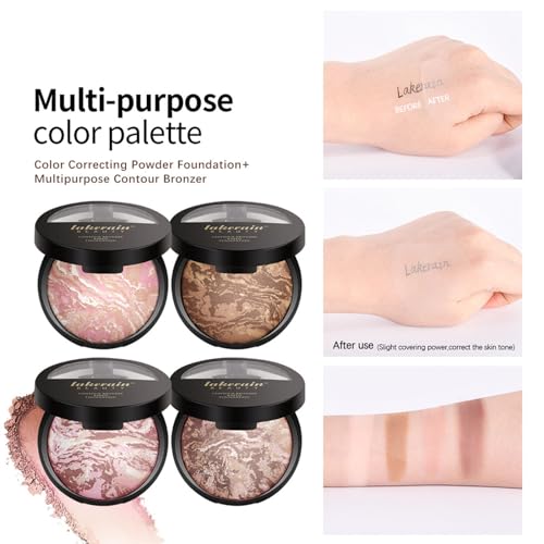 Fair Tone Baked Powder Foundation and Contour - Light Sheer Coverage, 0.35 oz - Image 5