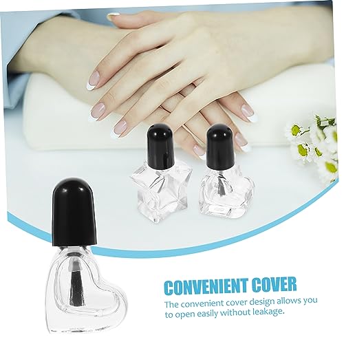 Balacoo 12pcs Nail Polish Bottle Nail Gels Nail Vials Containers Lip Balm Tube Lip Gloss Bottle Empty Nail Container Brush Cap Bottle Transparent Nail Bottle Chic Glass Bottle Top Coat - Image 9