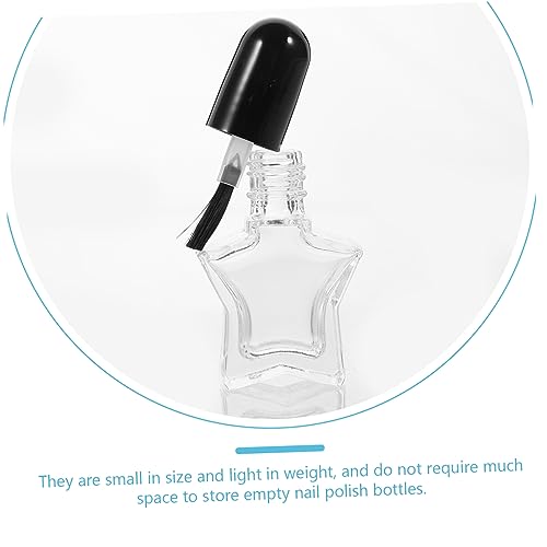 Balacoo 12pcs Nail Polish Bottle Nail Gels Nail Vials Containers Lip Balm Tube Lip Gloss Bottle Empty Nail Container Brush Cap Bottle Transparent Nail Bottle Chic Glass Bottle Top Coat - Image 6
