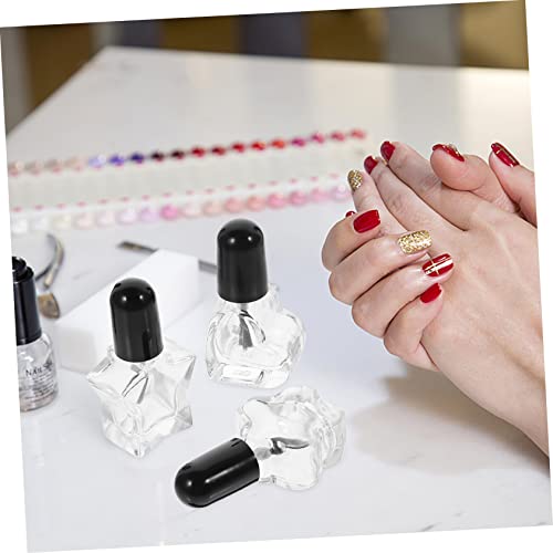Balacoo 12pcs Nail Polish Bottle Nail Gels Nail Vials Containers Lip Balm Tube Lip Gloss Bottle Empty Nail Container Brush Cap Bottle Transparent Nail Bottle Chic Glass Bottle Top Coat - Image 3