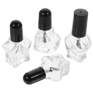 Balacoo 12pcs Nail Polish Bottle Nail Gels Nail Vials Containers Lip Balm Tube Lip Gloss Bottle Empty Nail Container Brush Cap Bottle Transparent Nail Bottle Chic Glass Bottle Top Coat