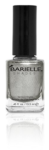 BARIELLE Nail Polish - Night Moves, A Sparkling Metallic Silver Nail Color .45 Ounce