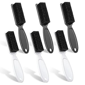 BEATURE 6 Pieces Barber Blade Cleaning Brush, Clipper Cleaning Brush Trimmer Cleaning Brush, Hair Styling Nylon Brush for Men (Black White)