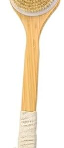 Beaupretty 1pc Handle Body Brush Natural Hair Brush Back Scrubber Brush Body Massage Brush Shower Hair Brush Exfoliates Bath Brush Body Beauty Brush Wooden Dry Skin