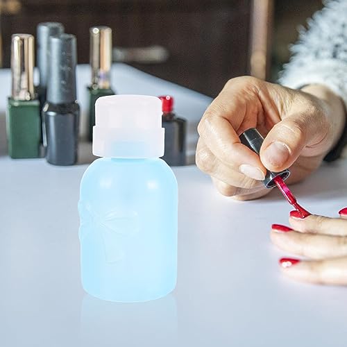 Beaupretty 4pcs Pink Nail Polish Alcohol Nail Oil Pump Dispenser Nail Polish Remover Makeup Remover Container Manicure Tools Resurrection Water Squeeze Bottle With Lock Travel Liquid Pump - Image 6