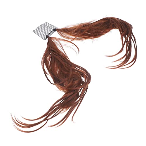 Beaupretty 5pcs wig hair bumps for volume insert french braid tool bump it ponytail hair clip hair toppers for women real human hair European and American top hat high temperature wire Miss - Image 3
