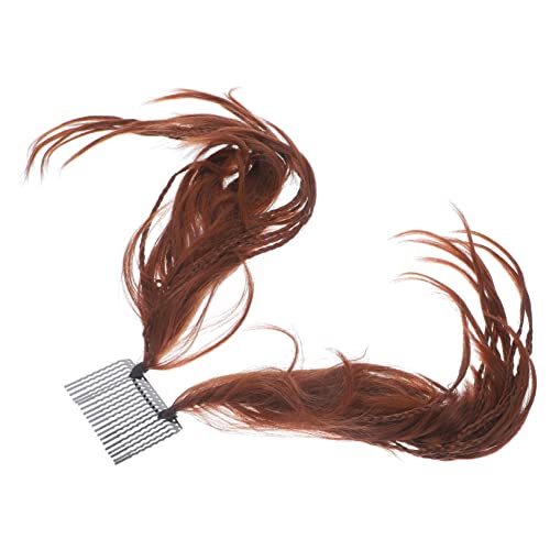Beaupretty 5pcs wig hair bumps for volume insert french braid tool bump it ponytail hair clip hair toppers for women real human hair European and American top hat high temperature wire Miss - Image 4