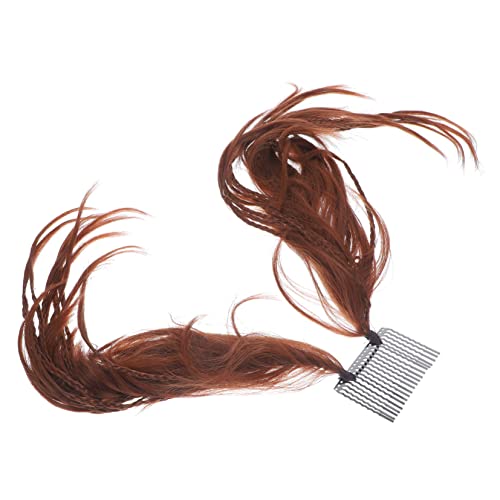 Beaupretty 5pcs wig hair bumps for volume insert french braid tool bump it ponytail hair clip hair toppers for women real human hair European and American top hat high temperature wire Miss - Image 5