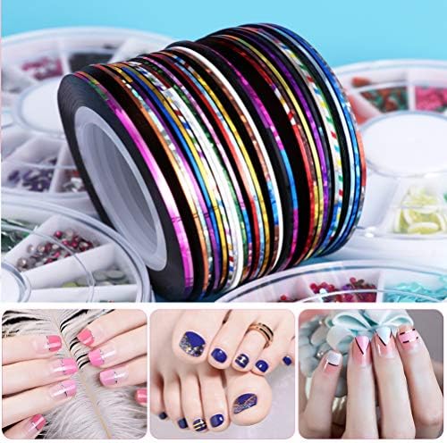 Beaupretty Nail Art Striping Tape Set - 42 Rolls, 32 Vibrant Colors, DIY Manicure Supplies - Image 7