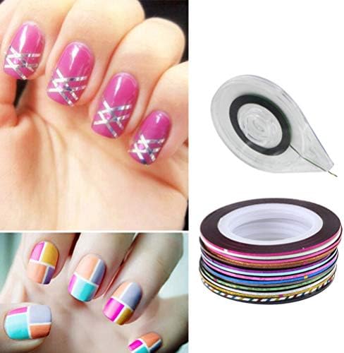 Beaupretty Nail Art Striping Tape Set - 42 Rolls, 32 Vibrant Colors, DIY Manicure Supplies - Image 4