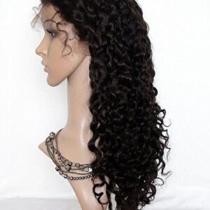 Beautiful 10" Short Human Hair Lace Front Wigs Invisible Part Wig Cambodian Virgin Remy Human Hair Deep Wave Curly Color #2 Dark Brown