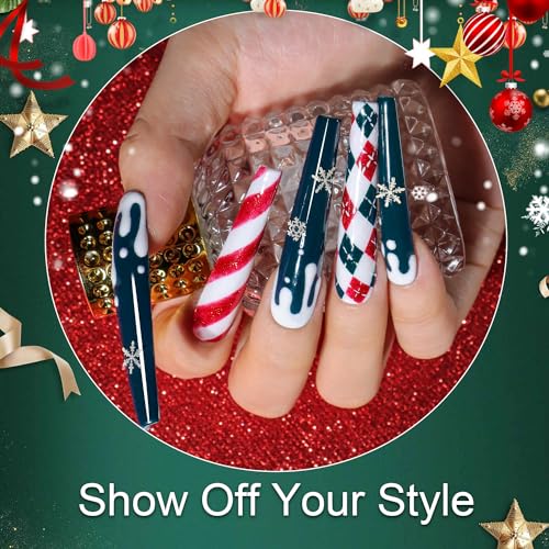 Beautilux 12 Piece Hema-Free Gel Nail Polish Kit Red Black White Glitter DIY Nail Art - Image 4